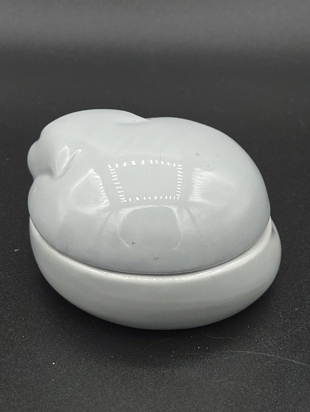 Vintage Nancy Lopez Sleeping Cat Porcelain Trinket Box 1977 Made In Japan